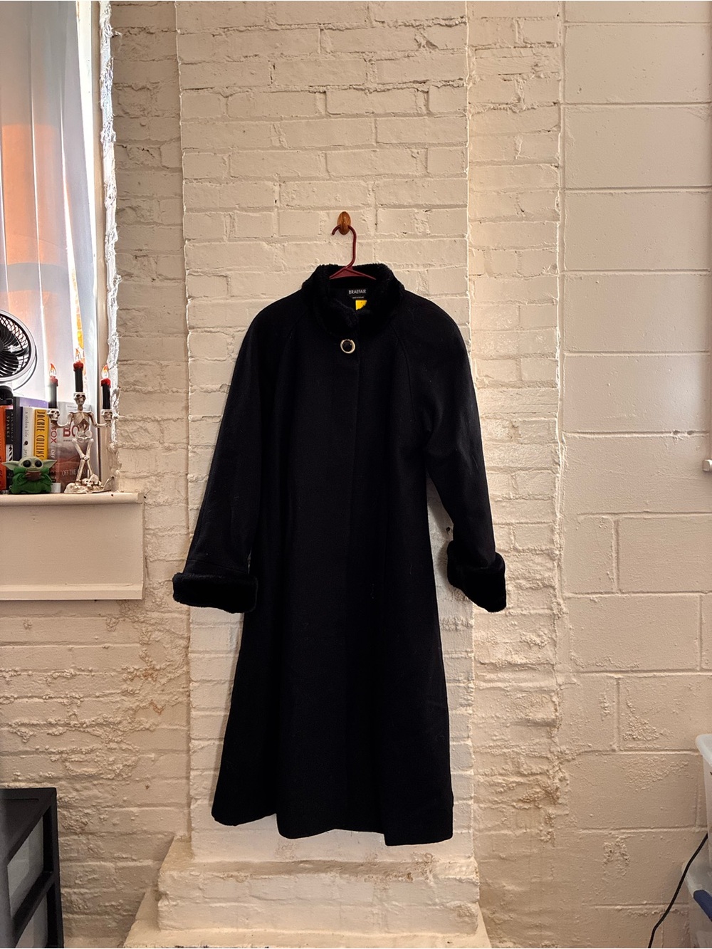 BRAEFAIR Women's Wool Pea Coat Black Size 10 Like New